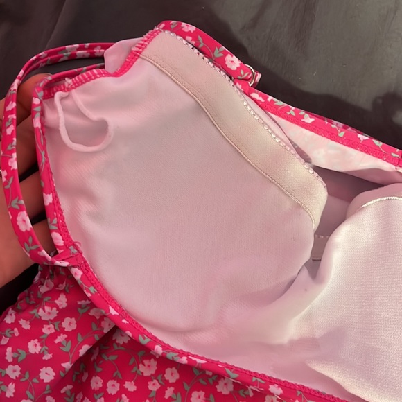 Shein Pink Floral One Piece - Picture 2 of 5